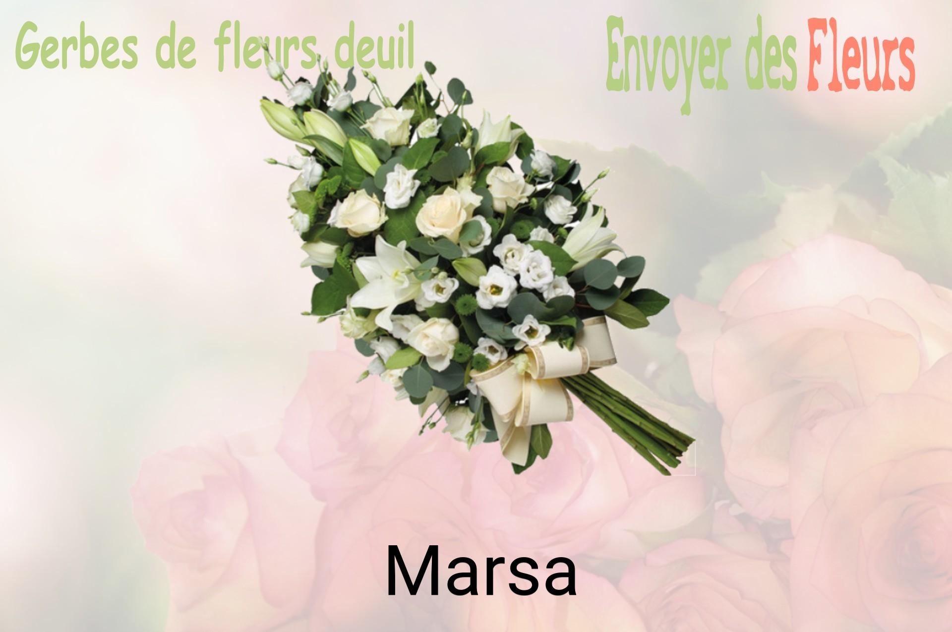 Gerbe de fleurs de deuil livrée à Marsa